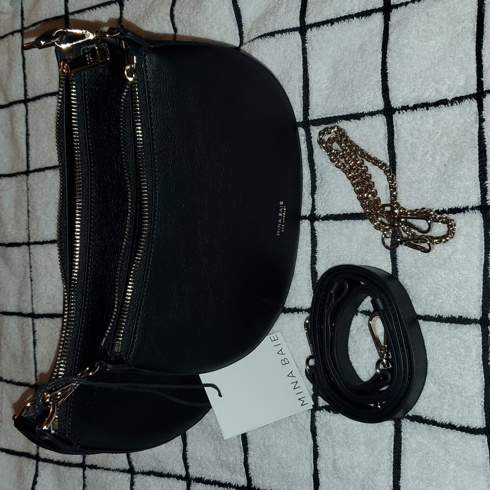 ❤️SOLD❤️ NWT Mina Baie B/G Leather Olivia Crossbody